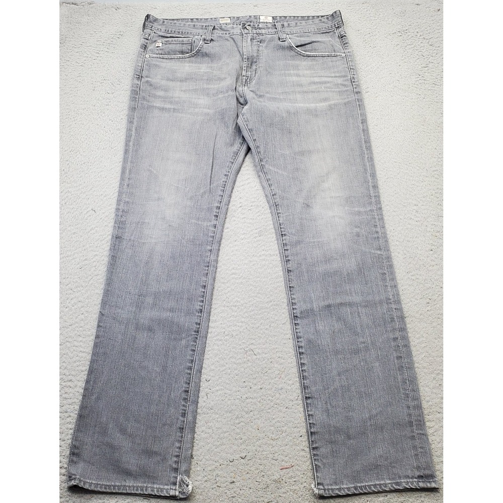 AG Adriano Goldschmied Matchbox Jeans‎ Mens 38 Gray Denim Slim Fit Straight Leg